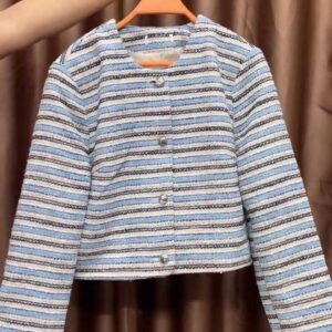 Women’s Striped Textured Crop Jacket