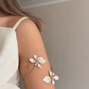 Floral Gold Arm Cuff Bracelet