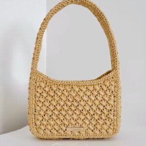 Woven Natural Straw Shoulder Bag