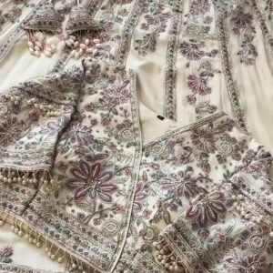 STUNNING DESIGNER LEHANGA (OFF WHITE)