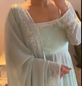 Astha Faux Georgette Anarkali Gown & Plazoo with Dupatta Set