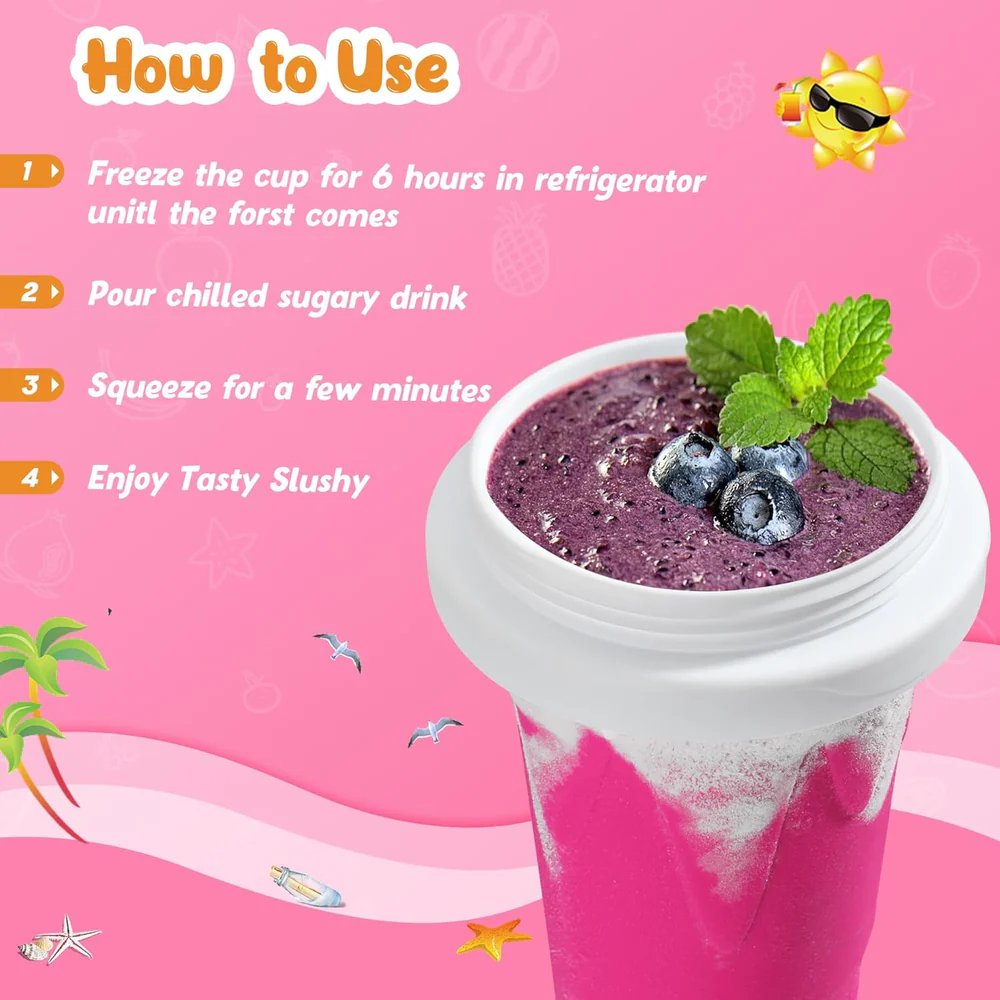 Reusable Squeeze Slushy Cup – DIY Frozen Drink Maker - Image 4