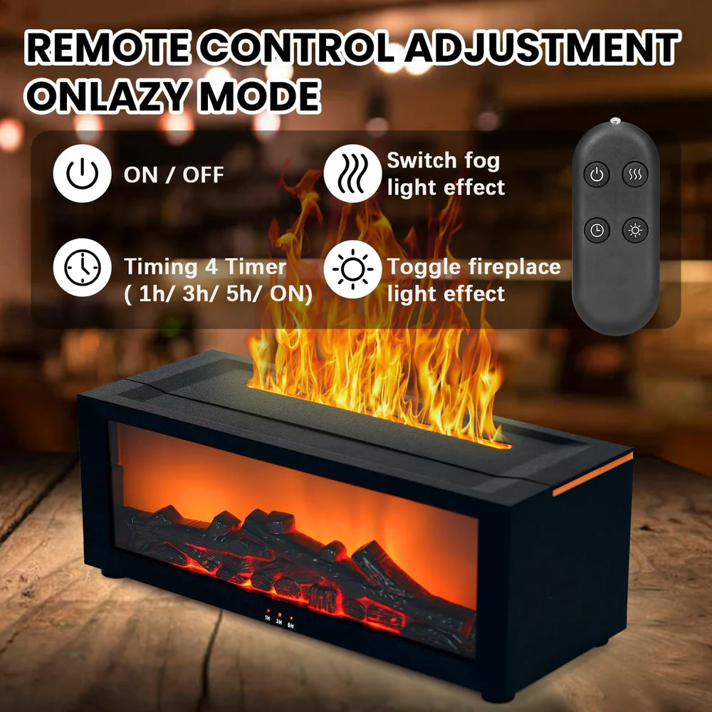 7-Color Changing Fireplace Flame Diffuser for Ambient Living - Image 5