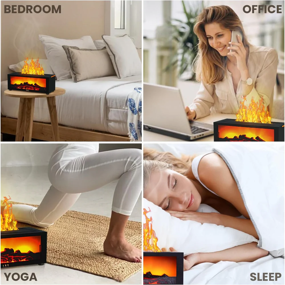 7-Color Changing Fireplace Flame Diffuser for Ambient Living - Image 7
