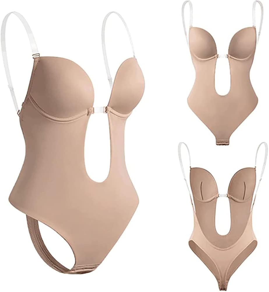 Women's Shapewear Bodysuit with Plunge Neckline - Image 2