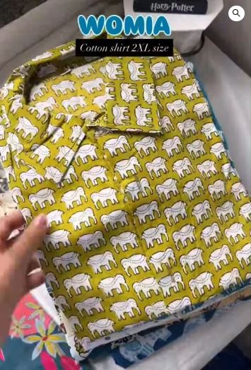 Cotton Elephant Print Casual Shirt - Image 12