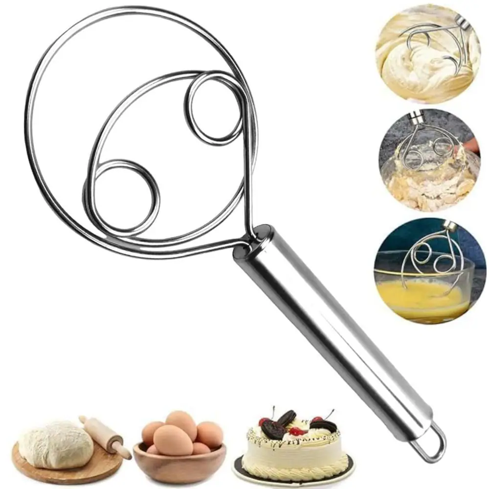 Stainless Steel Manual Dough Whisk - Image 3
