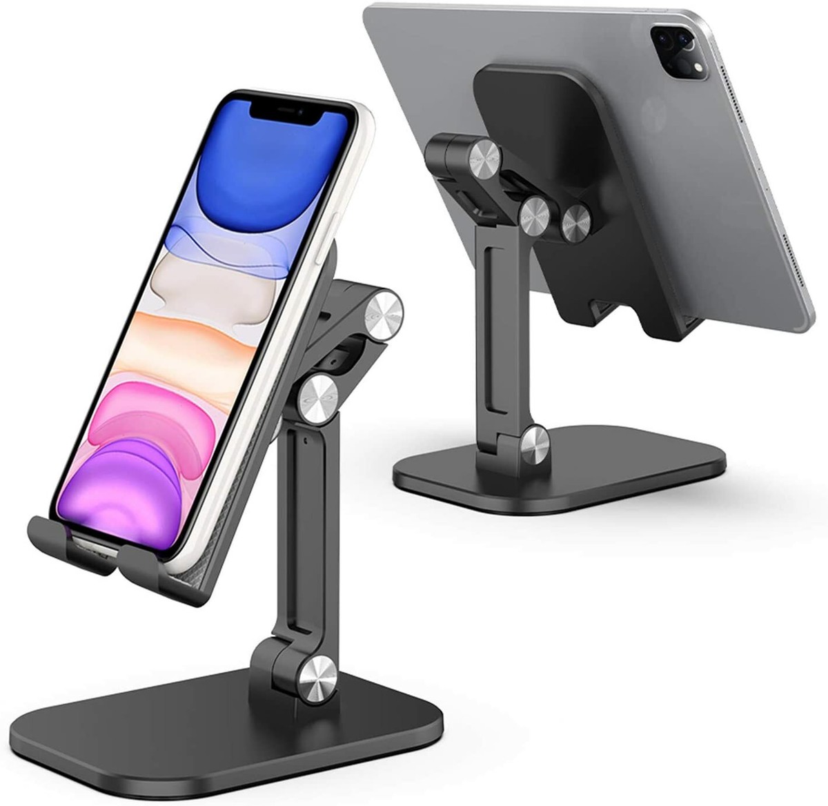 Adjustable Foldable Aluminum Mobile Phone & Tablet Stand - Image 3