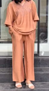 Embroidered Linen Relaxed-Fit Shirt and Trousers Co-Ord Set - Image 4