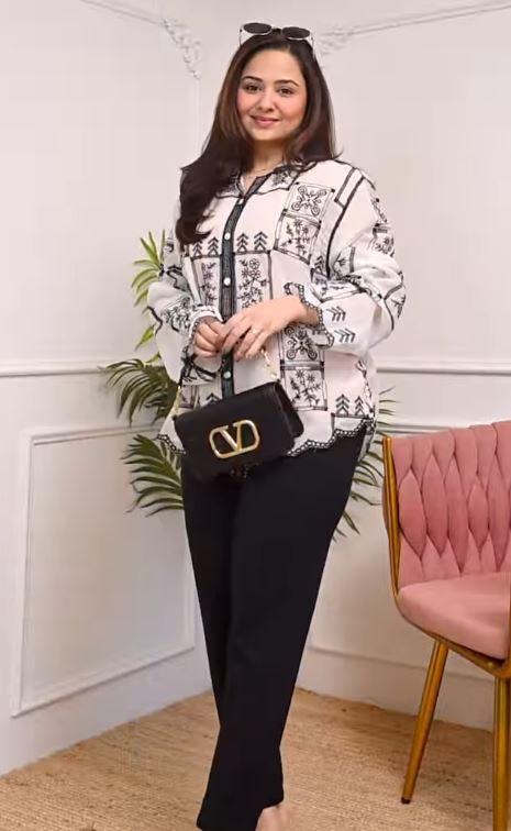Luxe Applique Bloom Shirt Co-Ord Set - Image 5