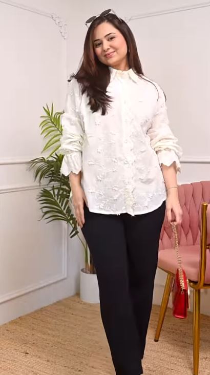 Luxe Applique Bloom Shirt Co-Ord Set - Image 6