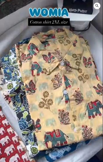 Cotton Elephant Print Casual Shirt - Image 7