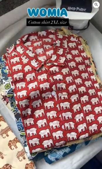 Cotton Elephant Print Casual Shirt - Image 8