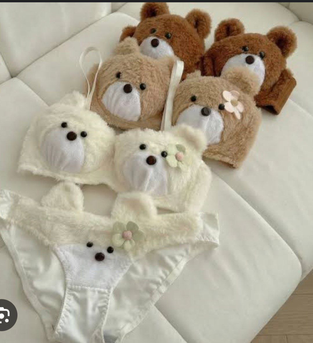 Teddy Bear Fleece Panty with Matching Headband Set - Image 3