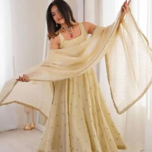 Pastel Yellow Embroidered Lehenga Set with Dupatta