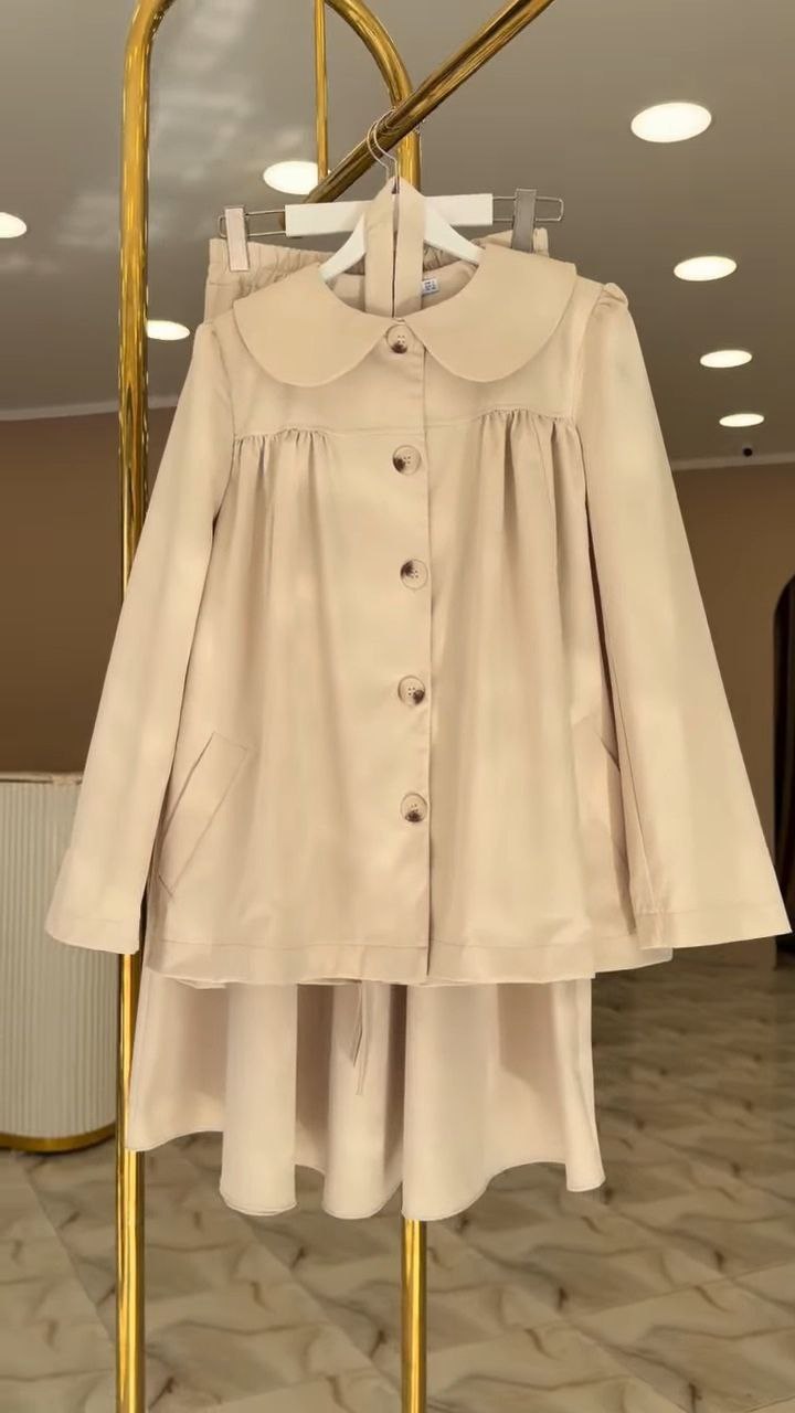 Women’s Peter Pan Collar Layered Jacket Dress Set