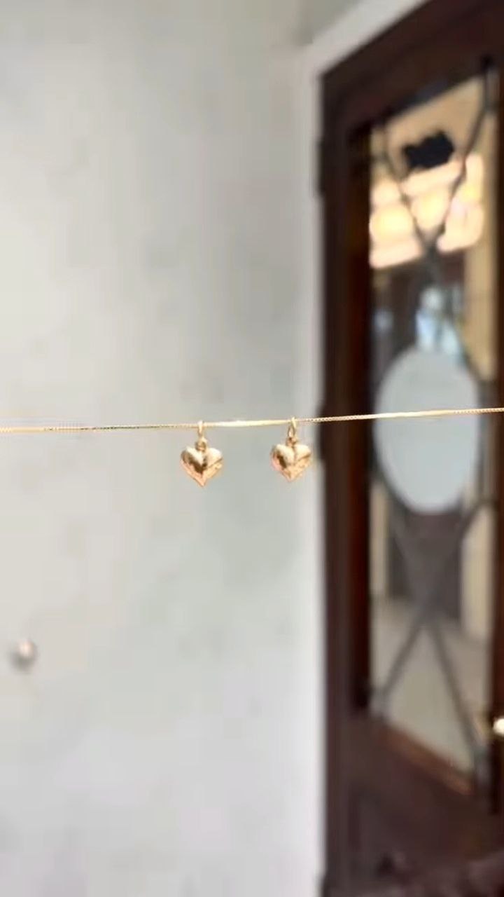 Double Heart Charm Gold Chain Necklace - Image 3